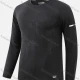 Wholesale Men's Round Neck Long Sleeve Plain Jacquard Running Workout Pullover Sweatshirt T211# Black Clothing Wholesale Market Liuhua