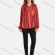 Wholesale Women's Casual Shirt Collar Long Sleeve Fake Pocket Button Front Snakeskin Print Sequin Tunic 7 Clothing Wholesale Market Liuhua
