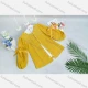 Wholesale Girl's Casual Round-Neck Bowknot Peasant Sleeve Cutout Embroidery Top Yellow Clothing Wholesale Market Liuhua