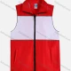 Wholesale Adult Zipper Front Reflective Splicing Supermarket Uniform Volunteer Activity Vests Red Clothing Wholesale Market Liuhua