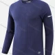 Wholesale Men's Round Neck Long Sleeve Plain Jacquard Running Workout Pullover Sweatshirt T211# Navy Clothing Wholesale Market Liuhua