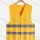Wholesale High Visibility Button Front Reflective Strips Safety Vests With Pockets Yellow Clothing Wholesale Market Liuhua