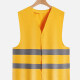 High Visibility Button Front Reflective Strips Safety Vests With Pockets Yellow Clothing Wholesale Market -LIUHUA