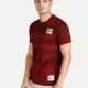 Men's Sporty Round Neck Short Sleeve Slim Fit Striped Quick Dry Tee Wine Clothing Wholesale Market -LIUHUA