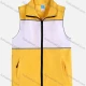 Wholesale Adult Zipper Front Reflective Splicing Supermarket Uniform Volunteer Activity Vests Yellow Clothing Wholesale Market Liuhua
