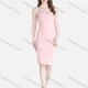 Wholesale Women's Sexy Fashion Cold Shoulder Long Sleeve Bodycon Plain Cocktail Dress Pink Clothing Wholesale Market Liuhua
