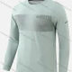Wholesale Men's Lightweight Dry Fit Striped Letter Workout Athletic Pullover Sweatshirt T250# Light Green Clothing Wholesale Market Liuhua