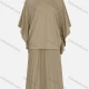 Wholesale Women's Plain Drawstring Side Blouse& Pleated Skirts 2 Pieces Set 4# Clothing Wholesale Market Liuhua