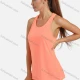 Wholesale Women's Sporty Plain Scoop Neck Quick-dry Breathable Reflective Stripes Racerback Tank Top W8004# Orange Clothing Wholesale Market Liuhua