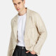 Men's Casual Regular Fit Lightweight Ruched Pocket Linen One Button Blazer Jacket Apricot Clothing Wholesale Market -LIUHUA
