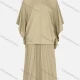 Wholesale Women's Plain Drawstring Side Blouse& Pleated Skirts 2 Pieces Set 6# Clothing Wholesale Market Liuhua