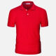 Men's Classic Striped Slim Fit Two Button Placket Short Sleeve Polo Shirt Red Clothing Wholesale Market -LIUHUA