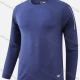Wholesale Men's Round Neck Long Sleeve Plain Workout Running Pullover Sweatshirt T220# Blue Clothing Wholesale Market Liuhua