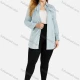 Wholesale Women's Casual Long Sleeve Flap Pocket Button Front Long Denim Shirt Light Blue Clothing Wholesale Market Liuhua