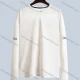 Wholesale Men's Round Neck Letter Jacquard Athletic Long Sleeve Sweatshirt 2095# White Clothing Wholesale Market Liuhua