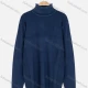 Wholesale Men's Turtleneck Long Sleeve Plain Knitting Pullover Sweater Blue Clothing Wholesale Market Liuhua