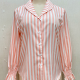 Women's Lapel Poet Sleeve Striped Buttons Blouse Custom Color Clothing Wholesale Market -LIUHUA