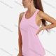 Wholesale Women's Sporty Plain Scoop Neck Quick-dry Breathable Reflective Stripes Racerback Tank Top W8004# Light Pink Clothing Wholesale Market Liuhua