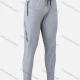 Wholesale Men's Performance Workout Drawstring Slogan Athletic Tights Pants With Zip Pockets LT135# Gray Clothing Wholesale Market Liuhua