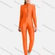Wholesale Women's Sporty High Stretchy Mock Neck Zipper Jumpsuit 13A Clothing Wholesale Market Liuhua