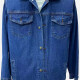 Men's Collared Button Long Sleeve Closure Patch Pockets Denim Overshirt 4# Clothing Wholesale Market -LIUHUA
