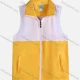 Wholesale Adult Zipper Front Reflective Splicing Supermarket Uniform Volunteer Activity Vests Yellow Clothing Wholesale Market Liuhua