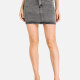 Women's Casual Pockets Zipper Fly Denim Pencil Short Skirt Gray Clothing Wholesale Market -LIUHUA