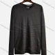 Wholesale Men's High Stretchy Round Neck Jacquard Athletic Long Sleeve Sweatshirt 2093# Black Clothing Wholesale Market Liuhua