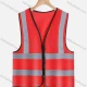 Wholesale High Visibility Zipper Front Reflective Strips Safety Vests Red Wholesale Clothing Market & Suppliers -LIUHUAMALL