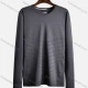 Wholesale Men's High Stretchy Round Neck Jacquard Athletic Long Sleeve Sweatshirt 2093# Dark Gray Clothing Wholesale Market Liuhua