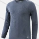 Wholesale Men's Round Neck Long Sleeve Plain Jacquard Workout Running Pullover Sweatshirt T212# Gray Blue Clothing Wholesale Market Liuhua