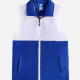 Adult Zipper Front Reflective Splicing Supermarket Uniform Volunteer Activity Vests Blue Clothing Wholesale Market -LIUHUA