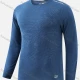 Wholesale Men's Round Neck Long Sleeve Plain Jacquard Workout Running Pullover Sweatshirt T212# Cerulean Clothing Wholesale Market Liuhua