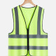 High Visibility Zipper Front Reflective Strips Safety Vests Fluorescent Yellow Clothing Wholesale Market -LIUHUA
