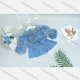 Wholesale Girl's 2 Denim Casual Lace up Round Neck Peasant Sleeve Layered Embroidery Mesh Floral Print Top Red Clothing Wholesale Market Liuhua