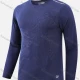 Wholesale Men's Round Neck Long Sleeve Plain Jacquard Workout Running Pullover Sweatshirt T212# Navy Clothing Wholesale Market Liuhua