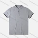 Wholesale Men's Plain Button Front Short Sleeve Henry Shirt Gray Clothing Wholesale Market Liuhua