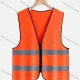 Wholesale High Visibility Reflective Strips Zipper Front Safety Vest Orange Clothing Wholesale Market Liuhua