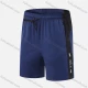 Wholesale Men's Performance Workout Colorblock Slogan Athletic Shorts With Zip Pockets Navy Clothing Wholesale Market Liuhua