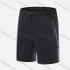 Wholesale Men's Performance Workout Slogan Athletic Drawstring Shorts With Zip Pockets A2211# Black Clothing Wholesale Market Liuhua
