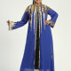 Women's Muslim Stand Collar Long Sleeve Sequin Glitter Maxi Kimono Cover Up Cardigan Blue Clothing Wholesale Market -LIUHUA