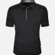 Men's Silm Fit Short Sleeve Plain Polo Shirt X002# Black Clothing Wholesale Market -LIUHUA