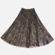 Women's Summer Leopard Mesh Pleated Maxi Skirt Coffee Clothing Wholesale Market -LIUHUA