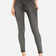 Women's Casual Plain Zipper Fly Pockets Slim Fit Denim Jeans Gray Clothing Wholesale Market -LIUHUA