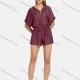 Wholesale Women's Casual Plain Hooded Rolled Sleeve Ruched Zipper Drawstring Denim Romper 14# Clothing Wholesale Market Liuhua