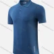 Wholesale Men's Breathable Softness High Stretchy Athletic Plain Short Sleeve Polo Shirts 909# Blue Clothing Wholesale Market Liuhua