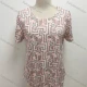 Wholesale Woman's Casual Round Neck Short Sleeve Abstract Print Tunic Top A3 Clothing Wholesale Market Liuhua