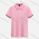 Wholesale Unisex 200g Basics Stripe Trim Plain Short Sleeve Polo Shirt 99212LS# Pink Clothing Wholesale Market Liuhua