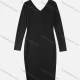 Wholesale Women's Casual V Neck Long Sleeve Split Side Plain Dress Black Guangzhou Clothing Wholesale Market & Suppliers -LIUHUAMALL