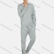 Wholesale Men's Casual Round Neck Flap Pocket Zipper Plain Sweatshirt & Ankle-Tie Pants 2-Piece Set 2230# 3# Clothing Wholesale Market Liuhua
